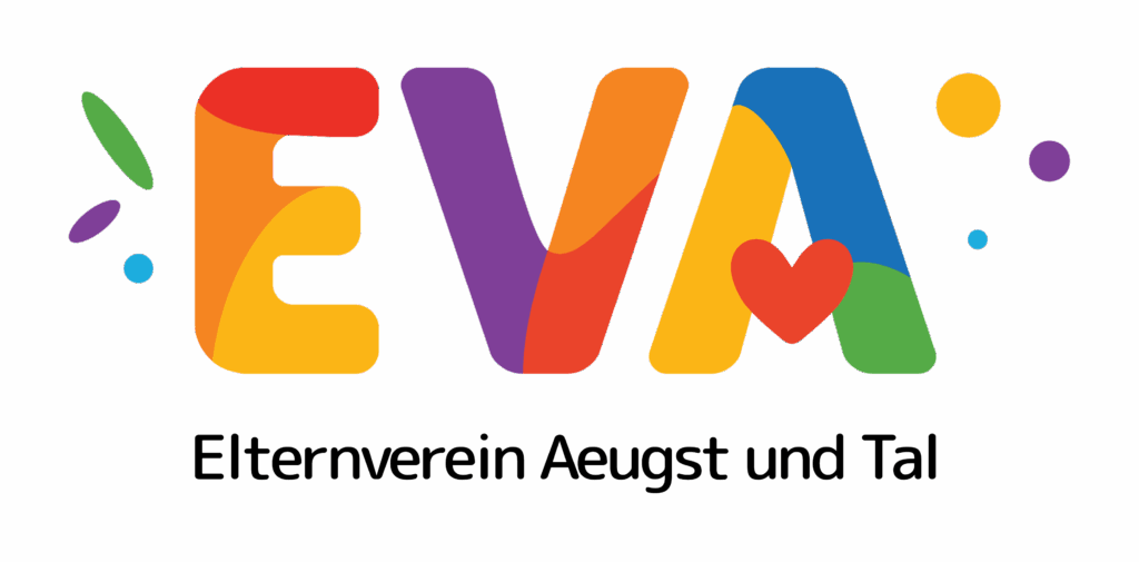 colourful logo with capital letters EVA